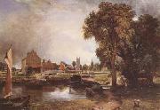 John Constable Dedham Lock and Mill (mk09) oil painting on canvas